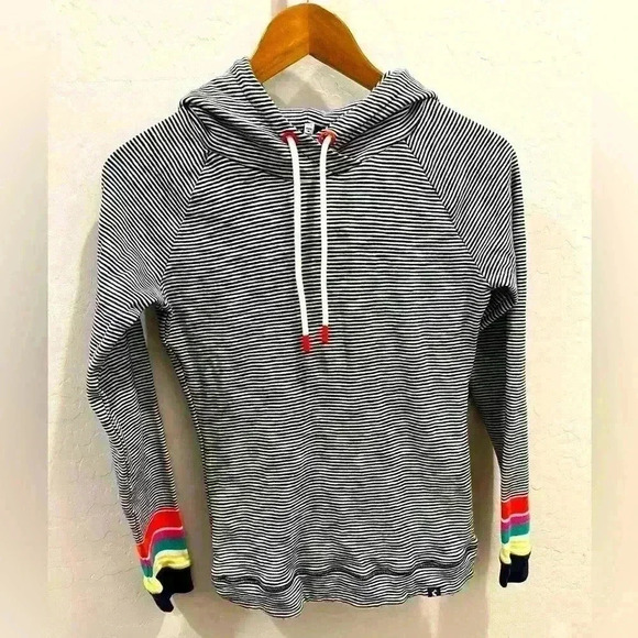 Joules Marlston stripe hooded sweatshirt size 2 - Picture 1 of 5